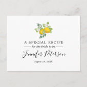 Schattige Citrus Lemon Theme Vrijgezellenfeest Rec Briefkaart (Voorkant)