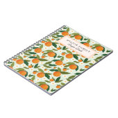 Schattige Citrus Schattige Gepersonaliseerd Famili Notitieboek (Linkerzijde)