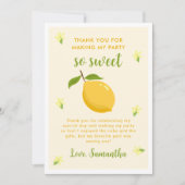 Schattige Citrus verjaardagsfeestje Bedankkaart (Voorkant)