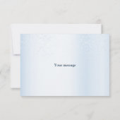 Schattige Classic Baby kinderwagen Blauw Bloemen M Bedankkaart (Achterkant)