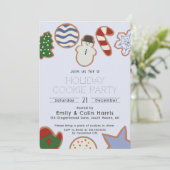 Schattige Classic Hand Drawn Christmas Cookie Part Kaart (Staand voorkant)