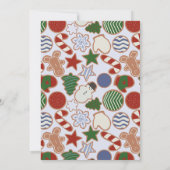 Schattige Classic Hand Drawn Christmas Cookie Part Kaart (Achterkant)