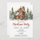 Schattige Classic peperkoek huis decoratie feest Kaart (Voorkant / Achterkant)