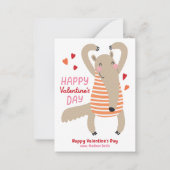 Schattige Classroom Kind Valentijnsdag Kaarten Notitiekaartje (Voorkant)