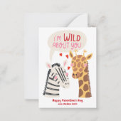 Schattige Classroom Kind Valentijnsdag Kaarten Notitiekaartje (Voorkant)