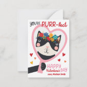 Schattige Classroom Kind Valentijnsdag Kaarten Notitiekaartje (Voorkant)