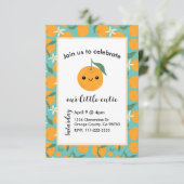 Schattige Clementine Mandarin Tangerine Sinaasappe Kaart (Staand voorkant)