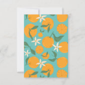 Schattige Clementine Mandarin Tangerine Sinaasappe Kaart (Achterkant)