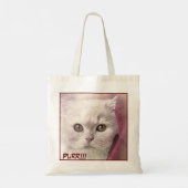 Schattige close-up Cat Afbeelding bevestigen Tote Bag (Achterkant)