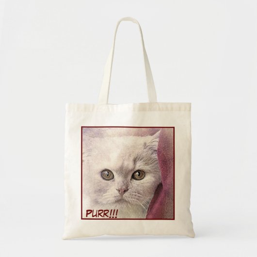 Schattige close-up Cat Afbeelding bevestigen Tote Bag (Voorkant)