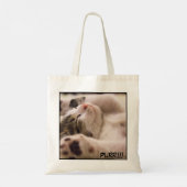 Schattige close-up Cat Afbeelding bevestigen Tote Bag (Achterkant)