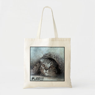 Schattige close-up Cat Afbeelding bevestigen Tote Bag