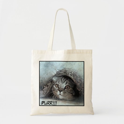 Schattige close-up Cat Afbeelding bevestigen Tote Bag (Voorkant)