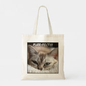 Schattige close-up Cat Afbeelding bevestigen Tote Bag (Achterkant)