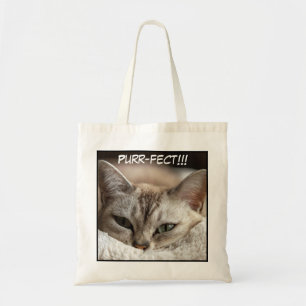 Schattige close-up Cat Afbeelding bevestigen Tote Bag