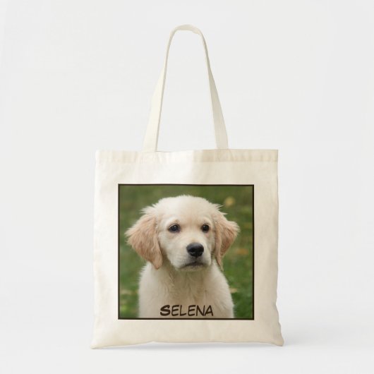 Schattige close-up Dog Print bevestigen Tote Bag (Voorkant)