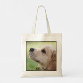 Schattige close-up Dog Print bevestigen Tote Bag (Achterkant)