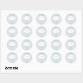 Schattige cloud baby shower dank u sticker (Vel)