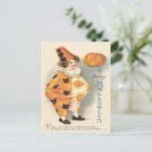 Schattige Clown Jack O Lantern Pompoen Briefkaart (Staand voorkant)