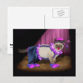 Schattige Clown Kitty Briefkaart (Voorkant / Achterkant)