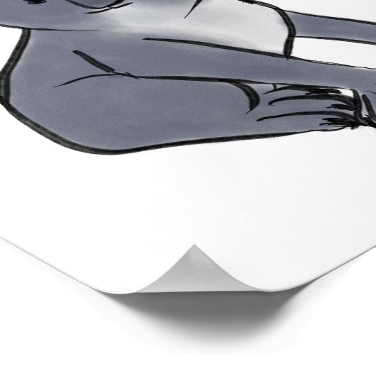 Schattige coalaketch poster (Hoek)