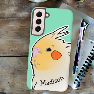 Schattige Cockatiel Huisdier Vogel Doodle Papegaai Samsung Galaxy Hoesje