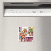 Schattige Cocker Spaniel Gemberkoek Bakken Kerstmi Magneet (Insitu (Vaatwasser))