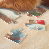 Schattige Cocker Spaniel schilderij Legpuzzel (Zijkant)