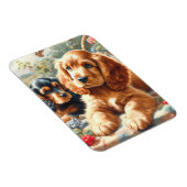 Schattige Cocker Spaniel schilderij Magneet (Rechterzijde)