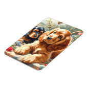 Schattige Cocker Spaniel schilderij Magneet (Linkerzijde)