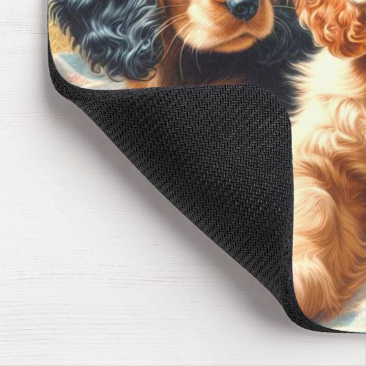 Schattige Cocker Spaniel schilderij Muismat (Hoek)