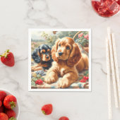Schattige Cocker Spaniel schilderij Servet (Insitu)