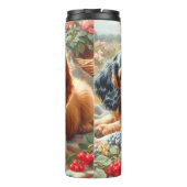 Schattige Cocker Spaniel schilderij Thermosbeker (Achterkant)