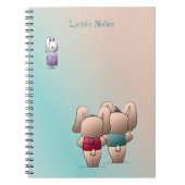 Schattige Coco & Izzy Bunnies gaan terug naar scho Notitieboek (Voorkant)