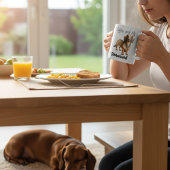 Schattige COFFEE Bruine Dachshund Koffiemok