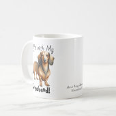 Schattige COFFEE Bruine Dachshund Koffiemok (Voorkant links)