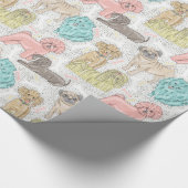 Schattige  cogieën voor Hondenliefhebbers Cadeaupapier (Hoek)