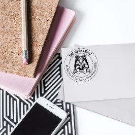 Schattige Collie Dog Retouradres Rubberstempel