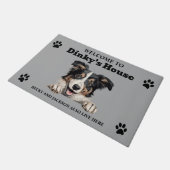 Schattige Collie Hond Deurmat (Schuin)