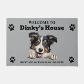 Schattige Collie Hond Deurmat (Voorkant)