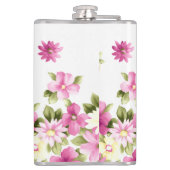 Schattige Colorful Girly Blooming Flowers Heupfles (Achterkant)