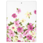 Schattige Colorful Girly Blooming Flowers Klembord (Achterkant)
