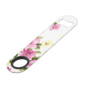 Schattige Colorful Girly Blooming Flowers Speed Flessenopener (Achterkant Gekanteld)