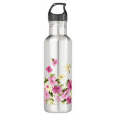 Schattige Colorful Girly Blooming Flowers Waterfles (Voorkant)
