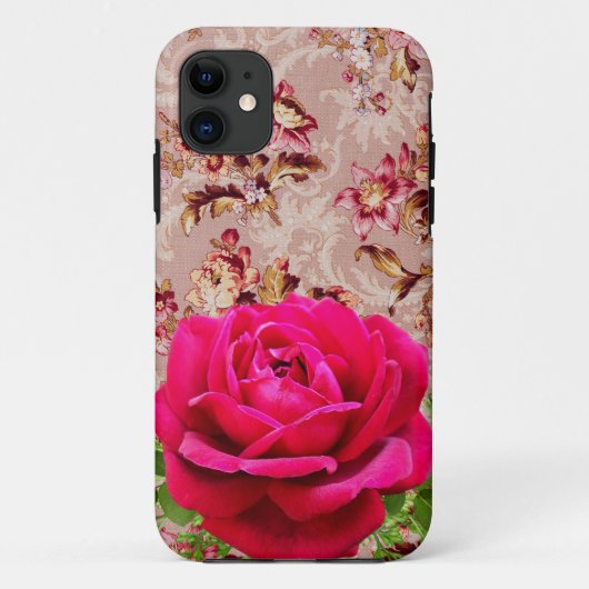 Schattige combinatie van fotoflorale en retro Boho Case-Mate iPhone Case (Achterkant)