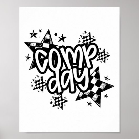 Schattige Comp Dag Cheer Comp Seizoen Cheerleading Poster (Voorkant)