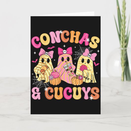 Schattige Conchas En Cucuys Geest Grappige Mexicaa Kaart (Voorkant)