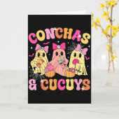 Schattige Conchas En Cucuys Geest Grappige Mexicaa Kaart (Gele Bloem)