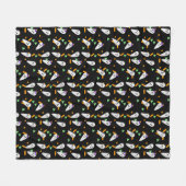 Schattige Confetti Geest Halloween Fleece Deken (Voorkant (Horizontaal))