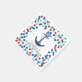 Schattige Confetti Nautisch Anker Baby shower Serv Servetten (Hoek)